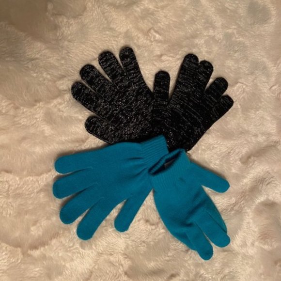 2/$25 Old Navy Gloves Turquoise and Black One Size NWT - Picture 2 of 8